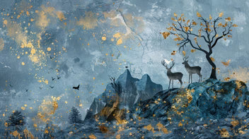 Mystical Deer Mountain Wallpaper