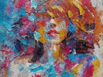 Colorful Abstract Portrait Art Wallpaper