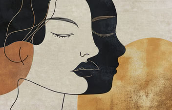 Modern Abstract Line Art Wallpaper