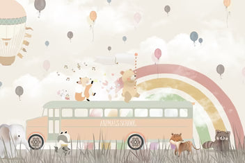 Rainbow Adventure Bus Wallpaper