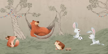 Meadow Friends Hammock Wallpaper
