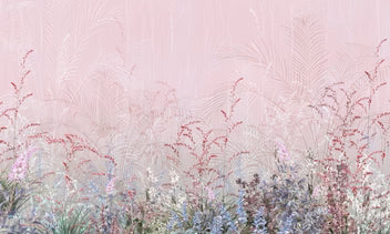 Pastel Botanical Garden Wallpaper